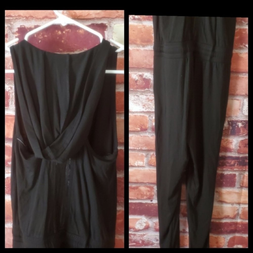 Splendid Black Hooded Jumpsuit Large NWT - Picture 3 of 6